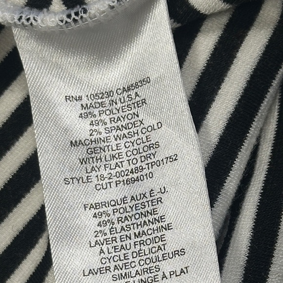 Current/Elliott Sz 2 Leighton Stripe Half Zip Tee - Picture 9 of 9